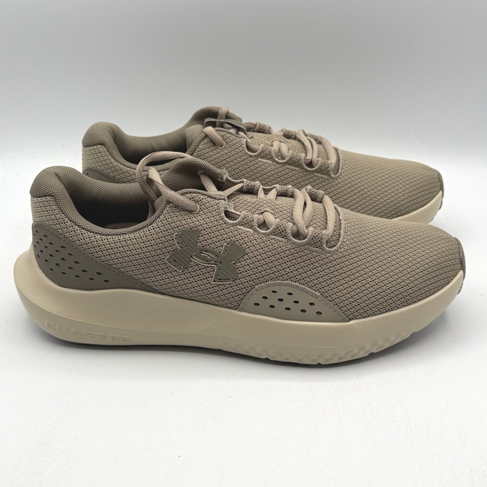 Under Armour Charged Surge 4 Shoes Men 9.5 Brown Mesh Running Shoes 3027000-203